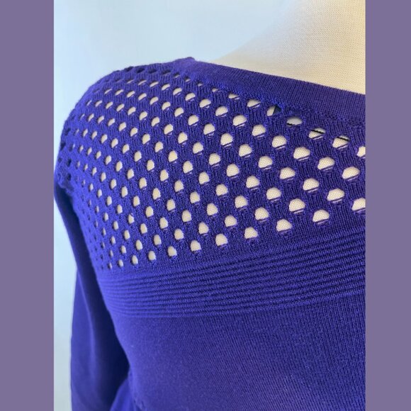 Versace Purple Scoop Neck Wool Sweater - Size 42 - Picture 8 of 13